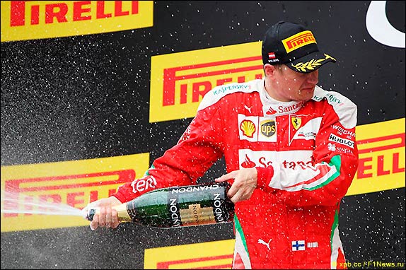 Подиум Гран При Австрии 2016. Кими Райкконен. Подиум Гран При Австрии 2016. Кими Райкконен.