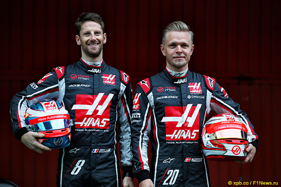 Роман Грожан и Кевин Магнуссен Роман Грожан и Кевин Магнуссен