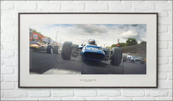Постер, повящённый победе Джеки Стюарта в Гран При Италии 1969 года Постер, повящённый победе Джеки Стюарта в Гран При Италии 1969 года
