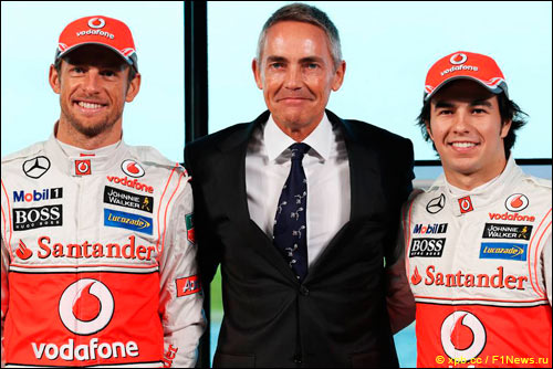 Дженсон Баттон, Мартин Уитмарш и Серхио Перес Дженсон Баттон, Мартин Уитмарш и Серхио Перес