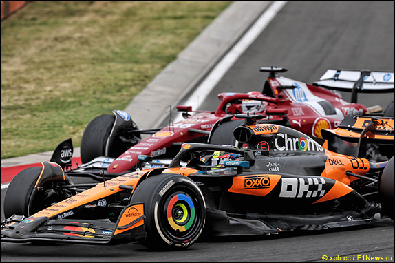 На 51-м круге Пиастри опередил Леклера в борьбе за второе место