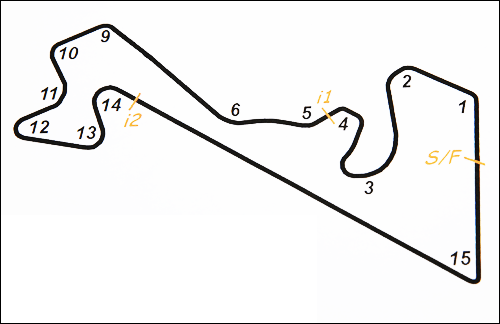 Конфигурация трассы для этапа WSR 2013 года Конфигурация трассы для этапа WSR 2013 года
