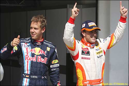Себастьян Феттель и Фернандо Алонсо Себастьян Феттель и Фернандо Алонсо