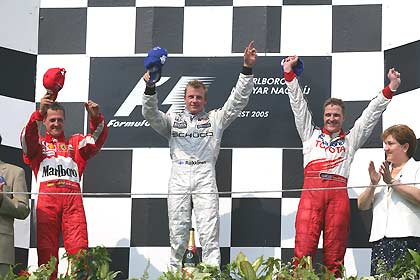 Подиум Гран При Венгрии