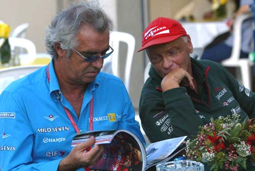 Флавио Бриаторе и Ники Лауда