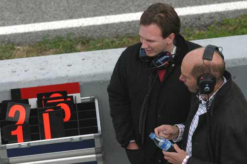 Кристиан Хорнер и Эдриан Ньюи. Тесты. Херес. 11 января