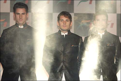 Force India'08: Адриан Сутил, Джанкарло Физикелла, Витантонио Лиуцци