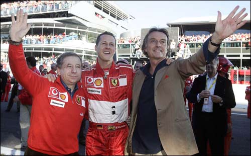 Жан Тодт, Михаэль Шумахер и Лука ди Монтедземоло