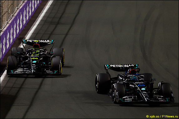 Джордж Расселл и Льюис Хэмилтон