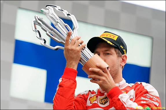 Подиум Гран При Канады 2016. Себастьян Феттель