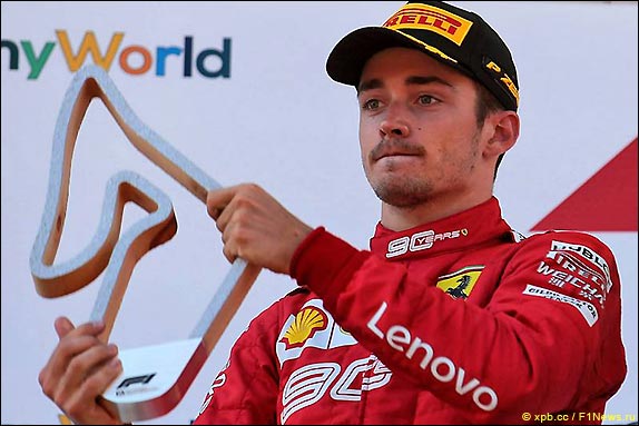 Подиум Гран При Австрии 2019. Шарль Леклер.