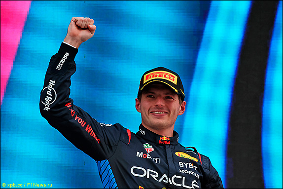 Подиум Гран При Испании 2024. Макс Ферстаппен.