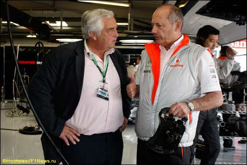 Алан Риз - гость команды McLaren на британском Гран При 2008 года