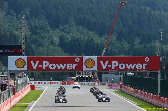 Старт Гран При Бельгии