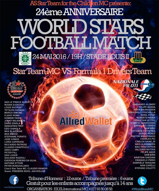 Постер, посвящённый предстоящему футбольному матчу в Монако