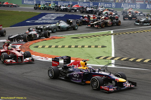 Шикана Rettifilio - старт Гран При Италии 2013 года