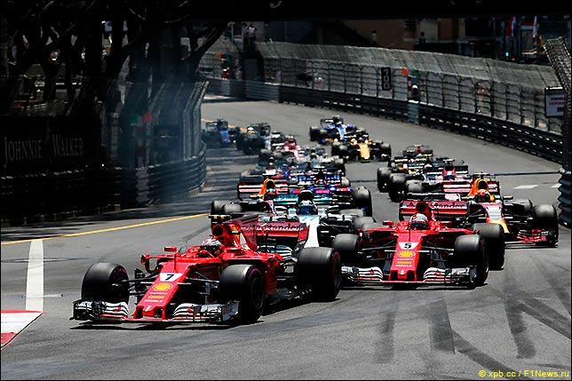 Старт Гран При Монако 2017