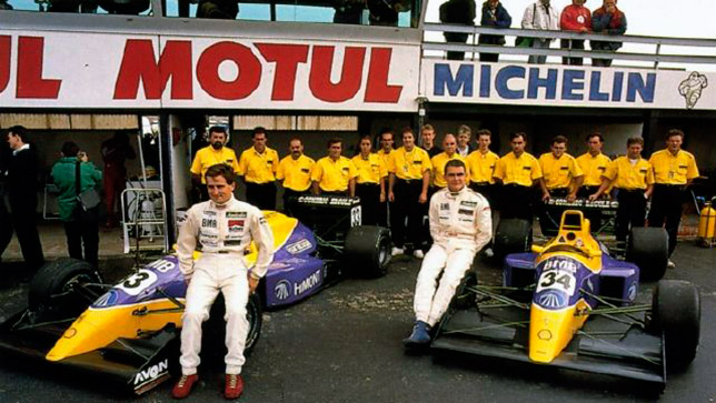 Команда Il barone rampante в 1991 году, с Алессандро Дзанарди и Джузеппе Бугатти