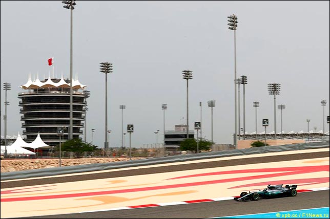 Валттери Боттас на тестах в Бахрейне