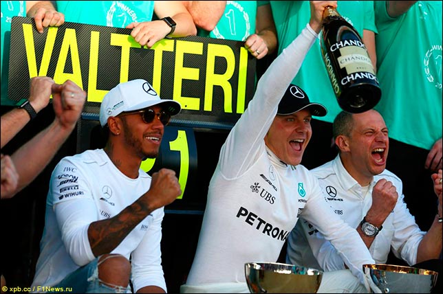Первая победа Валттери Боттаса