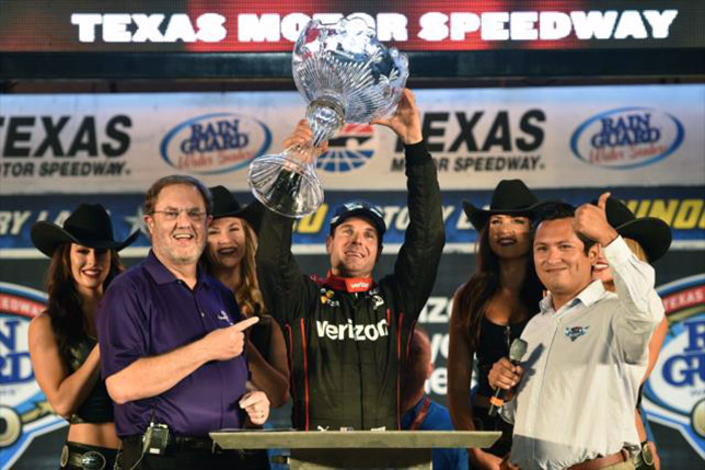 Уилл Пауэр празднует победу на Rainguard Water Sealers 600