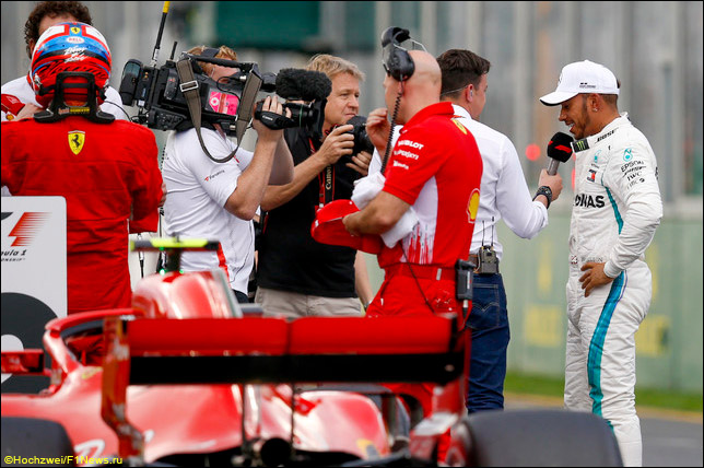 Телевизионное интервью после квалификации