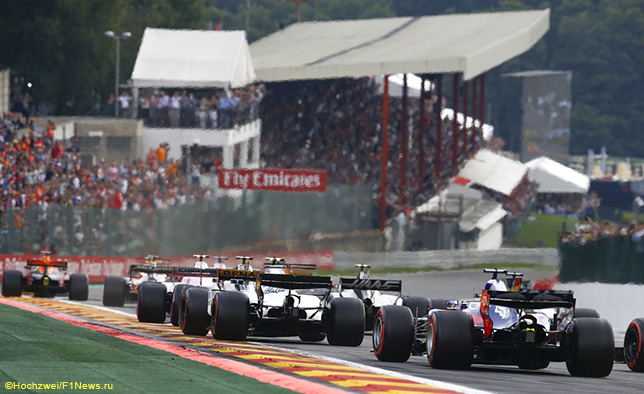 Старт Гран При Бельгии 2017 года