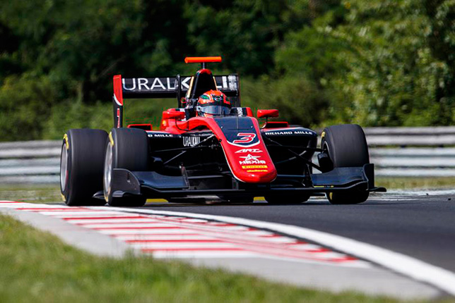 Никита Мазепин на трассе в Венгрии