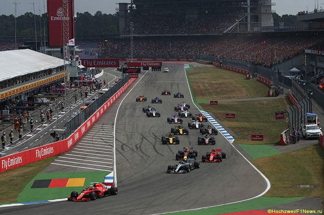 Старт Гран При Германии в Хоккенхайме