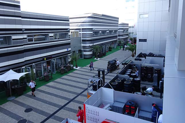 Паддок Сочи Автодрома в четверг утром