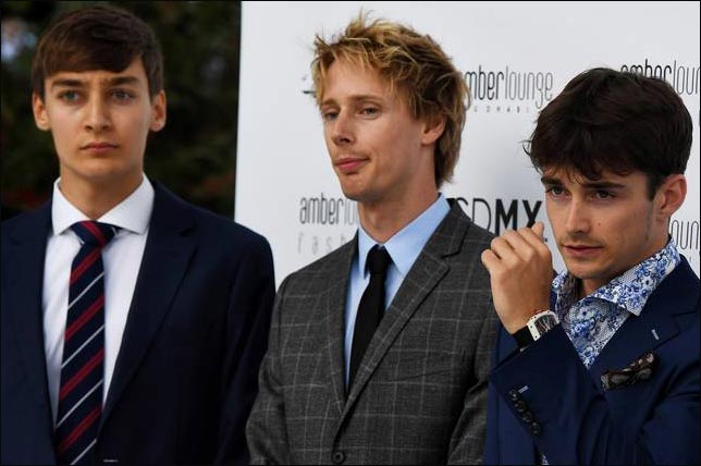 Джордж Расселл, Брендон Хартли и Шарль Леклер