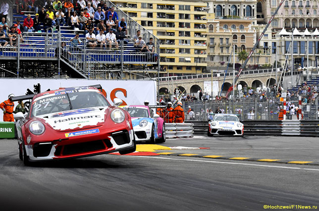 Эпизод гонки Porsche Supercup в Монако, 2019 год
