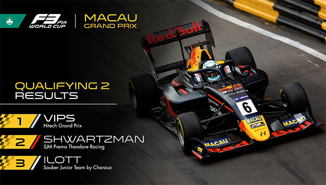 Юри Випс на трассе в Макао, фото пресс-службы Формулы 3