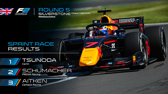 Юки Цунода - победитель гонки в Сильверстоуне