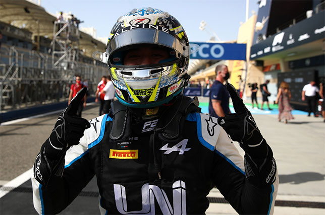 Гуан Ю Чжоу, победитель воскресной гонки, фото пресс-службы Ф2