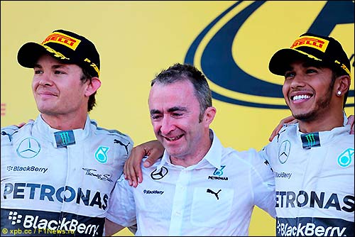 Нико Росберг, Падди Лоу и Льюис Хэмилтон