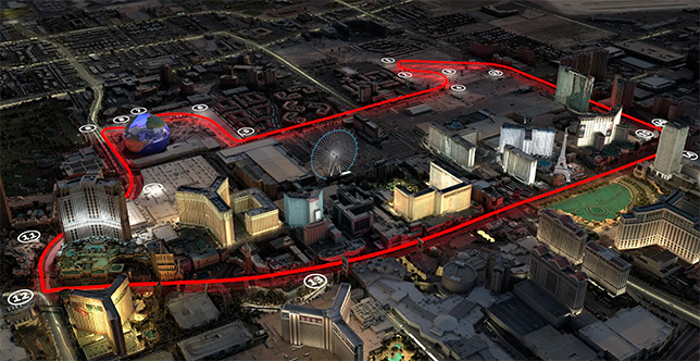 Конфигурация трассы Гран При Лас-Вегаса