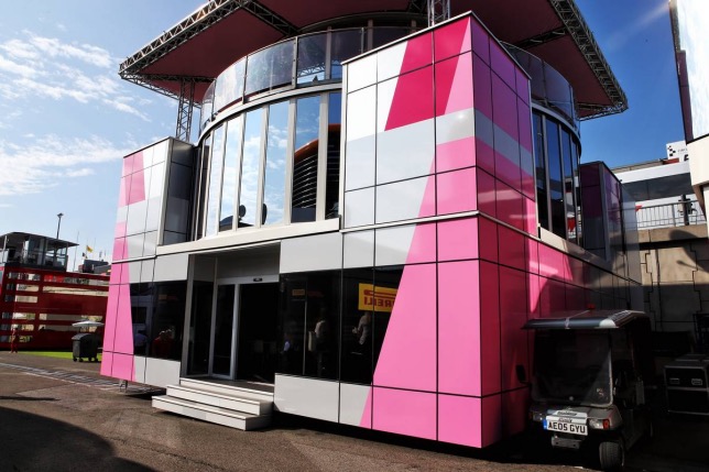 Моторхоум Force India на Гран При Бельгии 2018 года, фото XPB