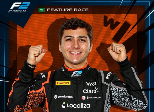 Энцо Фиттипальди, победитель гонки в Джидде, фото Формулы 2