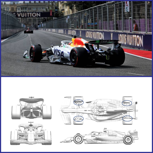 Машина Racing Bulls на трассе в Баку, фото XPB и FIA