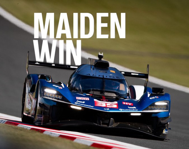 Машина экипажа Alpine, выигравшая гонку в Японии, фото команды Alpine