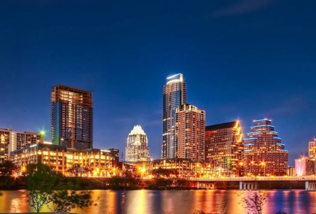 Вид вечернего Остина