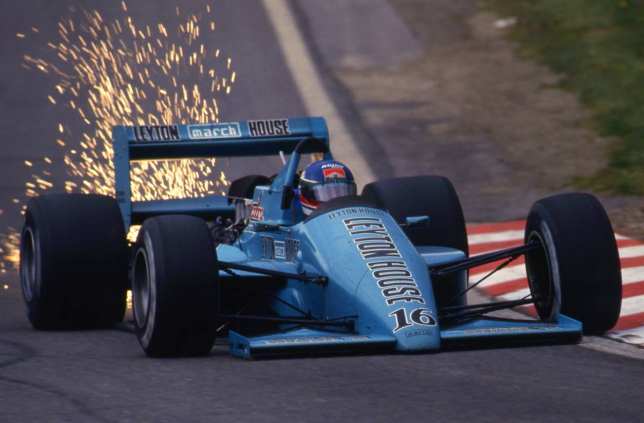Иван Капелли за рулём March 871 на Гран При Бельгии, 1987 год, фото XPB