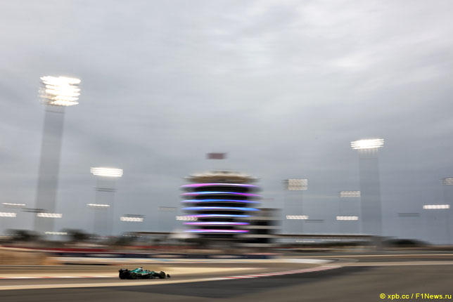 Лэнс Стролл на тестах в Бахрейне, 2025 год