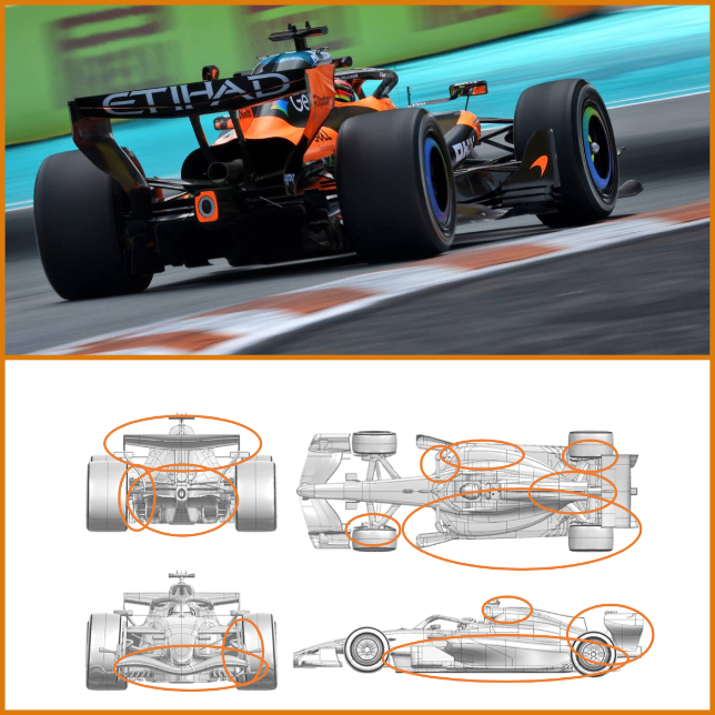 Машина McLaren на Гран При Майами, фото XPB и FIA