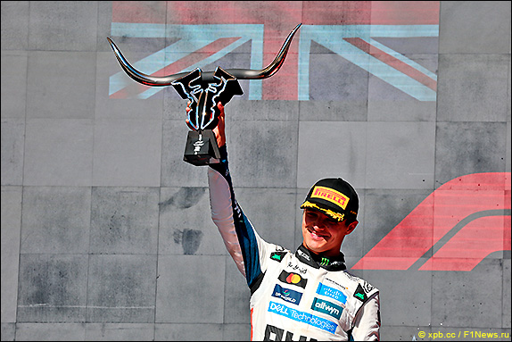 Подиум Гран При США 2025. Ландо Норрис.