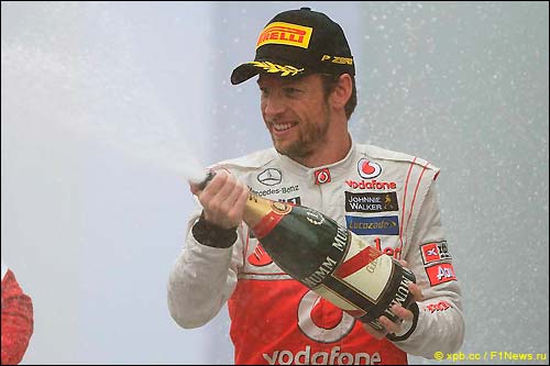 Подиум Гран При Бразилии 2012. Дженсон Баттон.