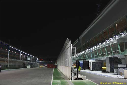 Трасса в Сингапуре накануне Гран При