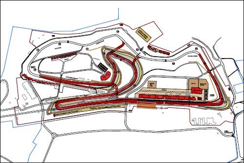 Проект трассы в Донингтон-Парке