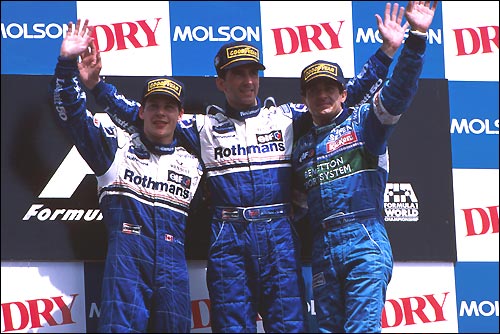 Подиум Гран При Канады'06. Жак Вильнев, Деймон Хилл, Жан Алези